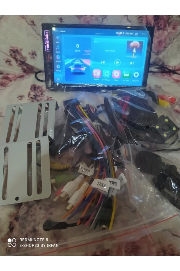 7 inch 2Din 2/32gb. Yeni 5Volt +Usb li ön Ekran+CARPLAY ile Gerçek 2gb Ramli Universal Android 13 - 2
