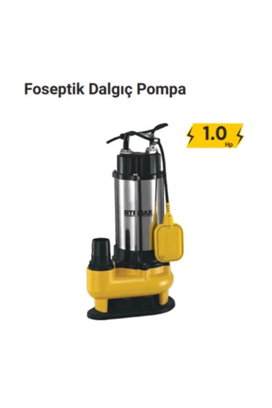 Rtrmax Rtm841 Foseptik Atık Su Dalgıç Pompa 0.75 Kw 1.0 Hp Waat