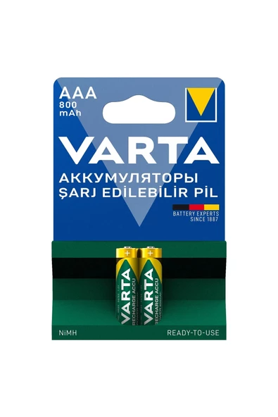 Varta Şarj Edilebilir Accu 2 Aaa 800 Mah R2u Yeşil/gri-2 Paket