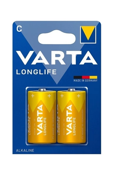 Varta Longlife 2'li Alkalin Orta Boy Pil C