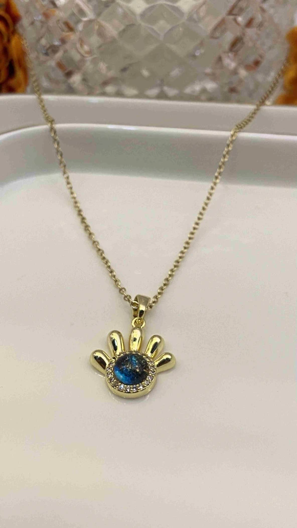 Aksesuar Çarşısı 316L Çelik Uzay Tasarımlı El Kolye Gold ürün görseli