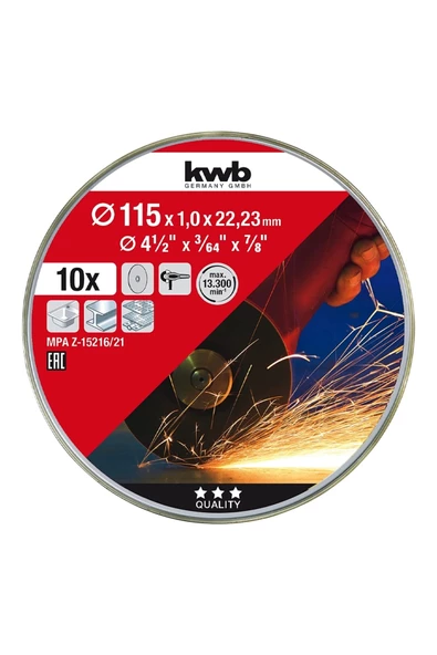 Kwb Metal Kesici Disk 115x1.0 10 Lu 49712021