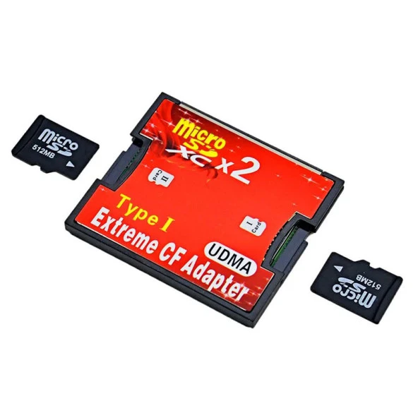 MicroSD MicroSDHC MicroSDXC Compact Flash tip I hafıza kartı dönüştürücü