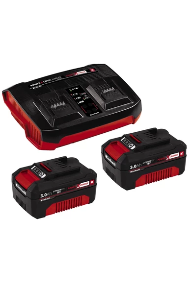 Einhell 18V 2x3,0 Ah PXC Twincharger Kit & Akü & Şarj Cihazı