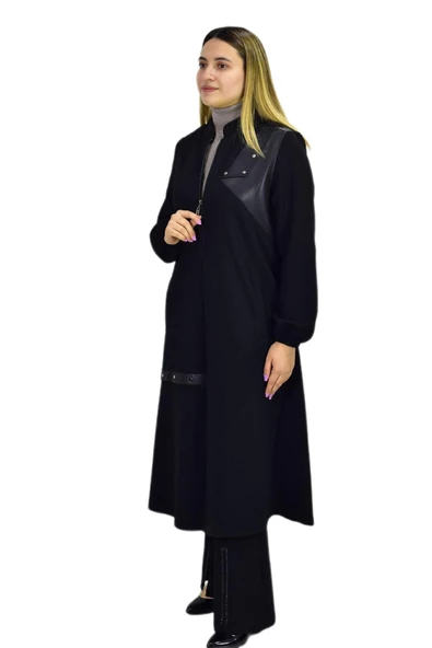 Kadın Kışlık Cepli Fermuarlı Kap Tunik BGL-ST03269 - Resim 11