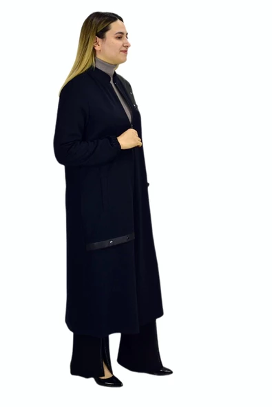 Kadın Kışlık Cepli Fermuarlı Kap Tunik BGL-ST03269 - Resim 6