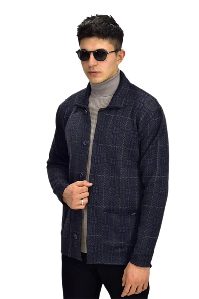 Erkek Spor Düğmeli Hırka R6430 BGL-ST03174 - 5