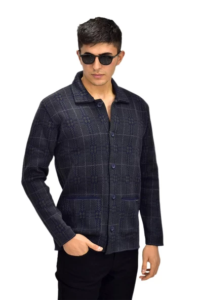 Erkek Spor Düğmeli Hırka R6430 BGL-ST03174 - 11
