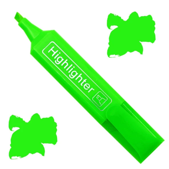 Gen-Of Fosforlu Kalem Neon LN-1029 Yeşil 12 Adet - Resim 3