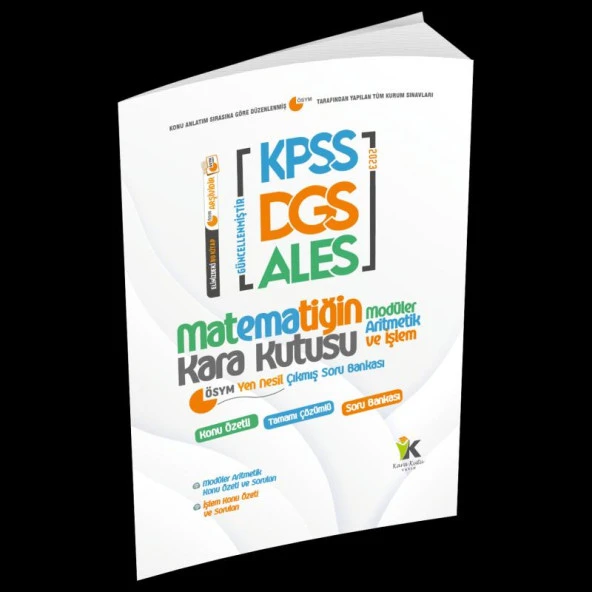 KPSS-DGS-ALES Matematiğin Kara Kutusu Modüler Aritmetik & İşlem Tamamı D.Çözümlü Fasikül Dergi