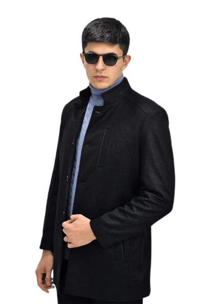 Erkek Hakim Yaka Kaşe Kaban BGL-ST03412 - 10