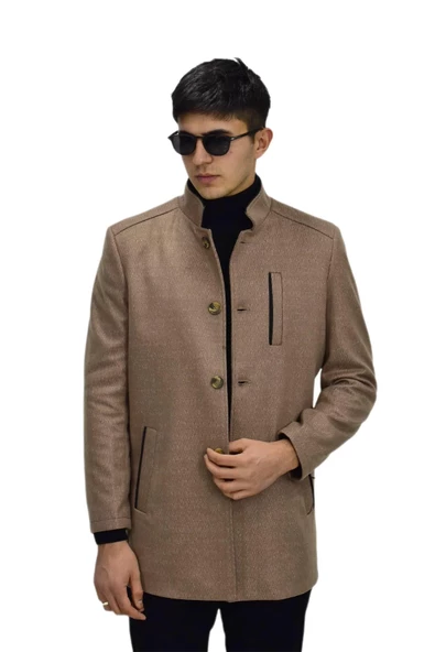 Erkek Hakim Yaka Kaşe Kaban BGL-ST03412 - 4