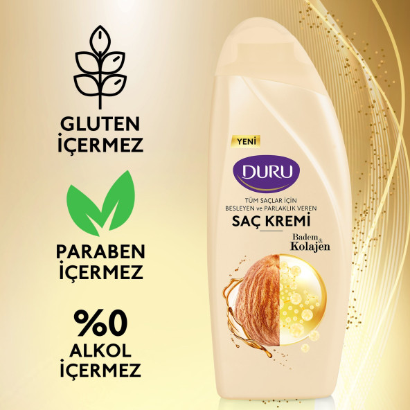 Duru Saç Kremi 500 Ml Kolajen & Badem x 2 Adet - 3