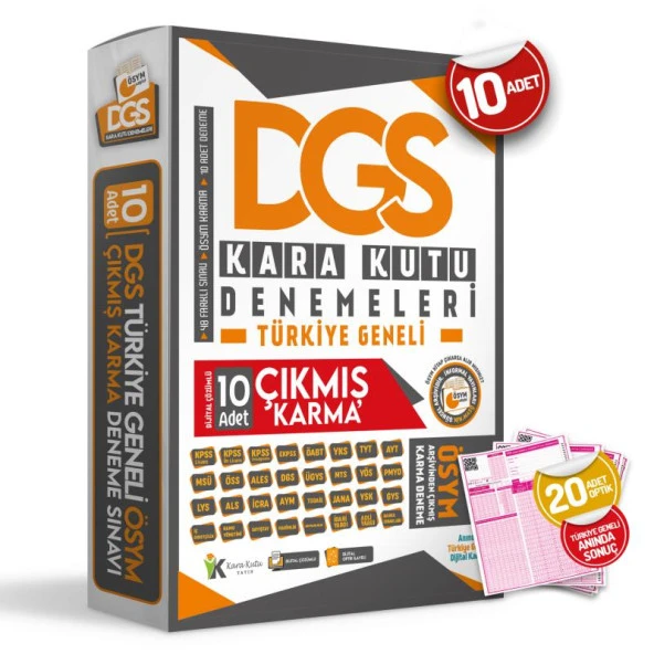 2024 DGS Sayısal-Sözel ÖSYM Çıkmış Soru Karma Kara Kutu Türkiye Geneli D. Çözümlü 10lu Deneme PAKETİ