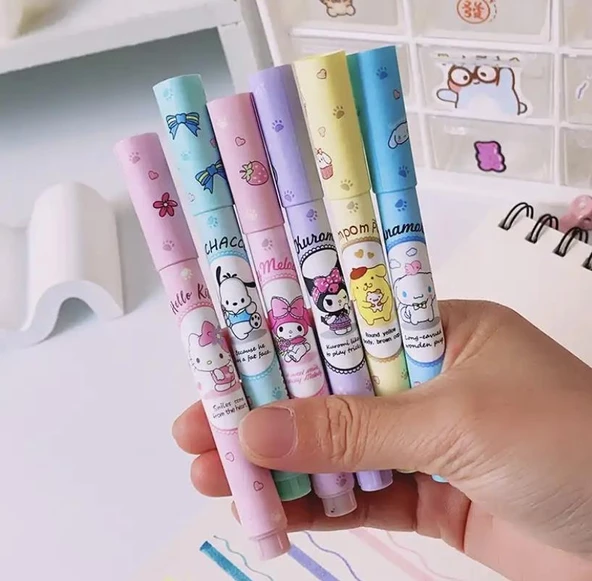 Kawai Sanrio  Karakterler Fosforlu Kalem 6 lı - 6