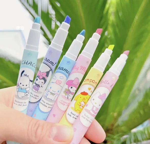 Kawai Sanrio  Karakterler Fosforlu Kalem 6 lı - 3