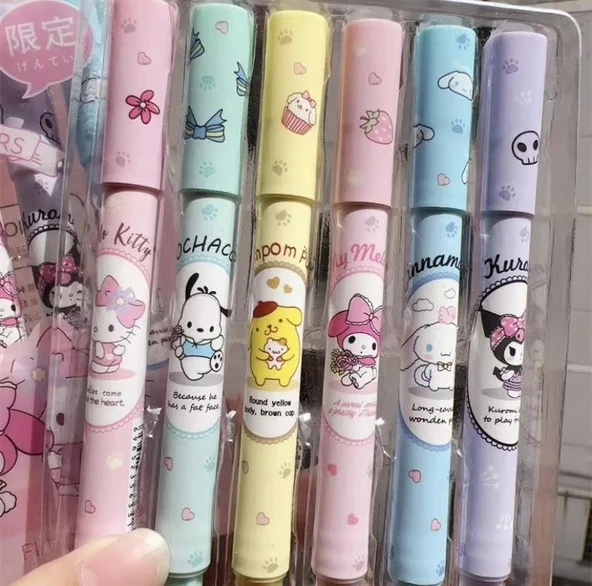 Kawai Sanrio  Karakterler Fosforlu Kalem 6 lı - 2