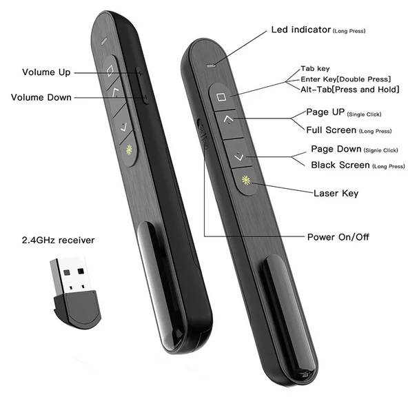 Keepro SK-1 Sunum kumandası laser pointer kırmızı ışıklı sunum kumandası - 3