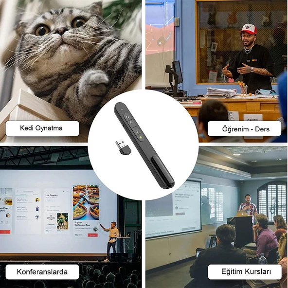 Keepro SK-1 Sunum kumandası laser pointer kırmızı ışıklı sunum kumandası - 5