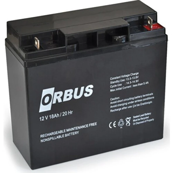 Orbus Kuru Bakımsız Akü 12V 18AH