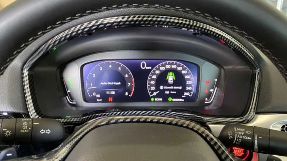 Honda Civic 2022 Gösterge Kaplama - Karbon