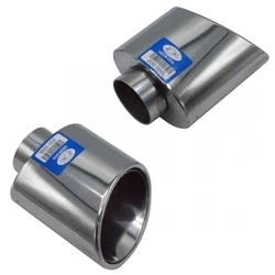 Universal Krom Egzoz Ucu Oval Açılı Sol Çıkış 120×80 200-006L