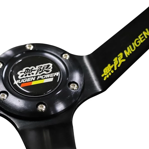 Mugen Power Spor Direksiyon Ofsetli Siyah Kırmızı - 3