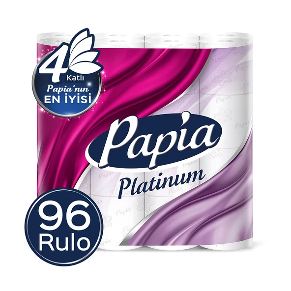 Papia Platinum Tuvalet Kağıdı 96 Rulo (32 Rulo X 3 Paket)