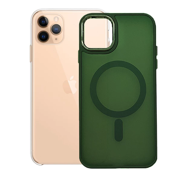 iPhone 11 Pro Max Kılıf FreyaX Seri Magsafe Özellikli Silikon Kapak - 5