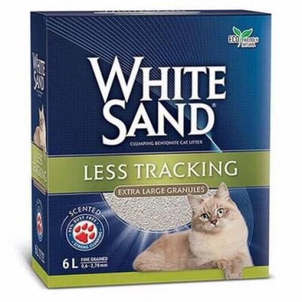 White Sand Less Tracking Cat Litter Hızlı Toplaklanan Kedi Kumu 6 Lt