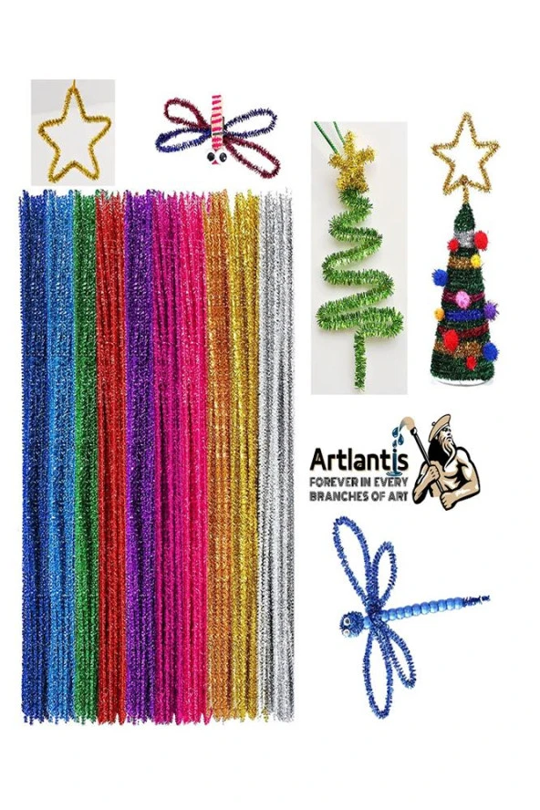 Okul Öncesi Etkinlik Seti 1 Paket Ponpon Şönil Oynar Göz Anaokulu ve Kreş Seti Pon Pon Tüylü Tel Oynargöz - 5