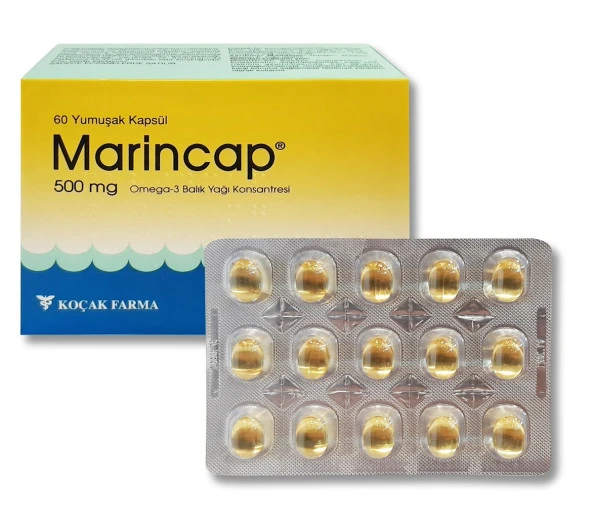 Marincap Omega 3 500 mg 60 Kapsül Balık Yağı ürün görseli 1