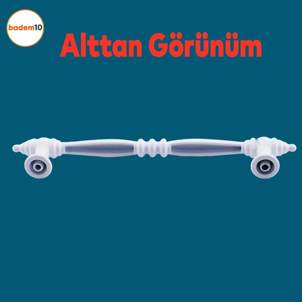 Petek Mobilya Mutfak Dolabı Ünite Çekmece Dolap Kulpları Düz Metal Kulp Kulbu Kulpu 128 Mm Beyaz - Resim 4