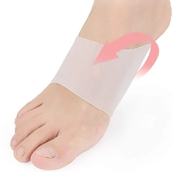 Kemer Destek Pedi, 2 Çift Kemer Desteği Silikon Düz Tabanlı İç Ta - 2