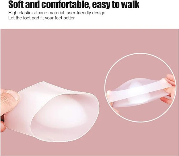 Kemer Destek Pedi, 2 Çift Kemer Desteği Silikon Düz Tabanlı İç Ta - 4