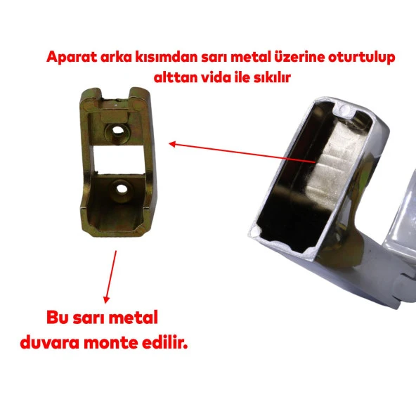 Tuvalet Kağıtlık Aparat Açık WC Kağıt Standı Bez Havluluk Paslanmaz Metal Sağlam Vidalı Krom Renk - 5