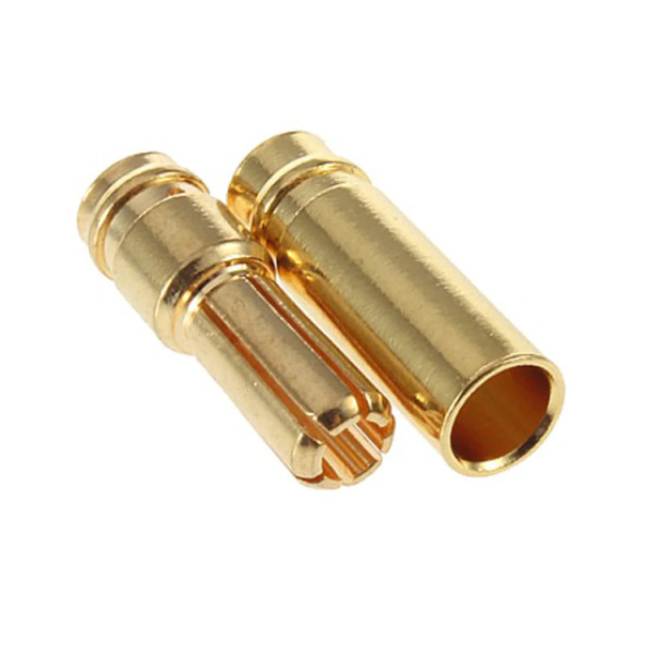 5mm Altın Kaplama Banana Dişi Erkek Soket  60A Pil Batarya Lion Bullet Plug Kablo Konnektör Esc Motor Rc - 7