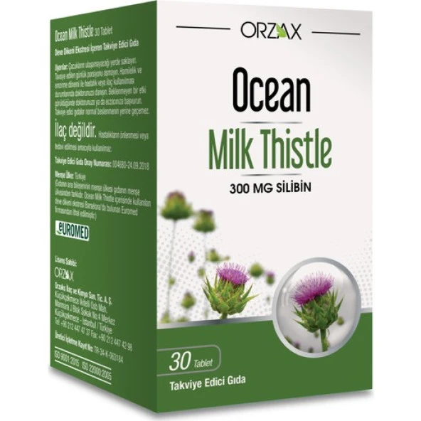 Orzax Ocean Milk Thistle (Deve Dikeni) 30 lu Tablet ürün görseli 1