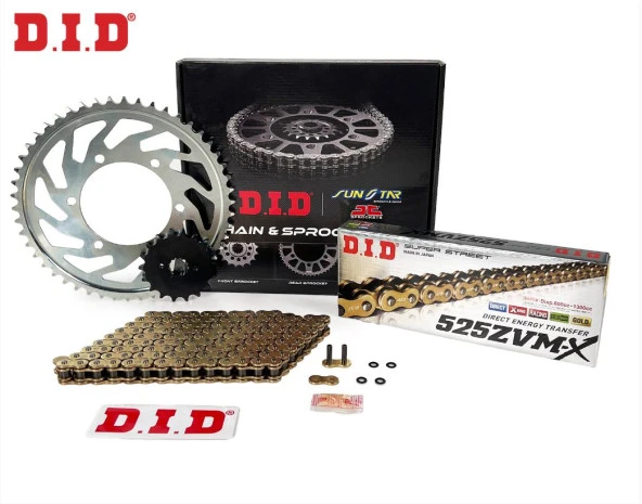 Did Zvm-x-Sunstar 2017-2022 KTM 1290 Super Adventure T Uyumlu Zincir Dişli Set Gold (Sarı) Renk ürün görseli 1