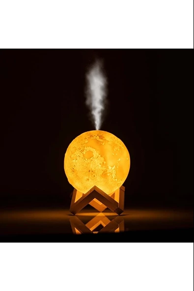 Difüzör Ay Temalı 3 Renk Led Işıklı Soğuk Buhar Nemlendirici - 5