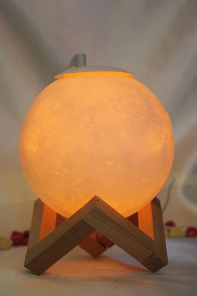 Difüzör Ay Temalı 3 Renk Led Işıklı Soğuk Buhar Nemlendirici - 8