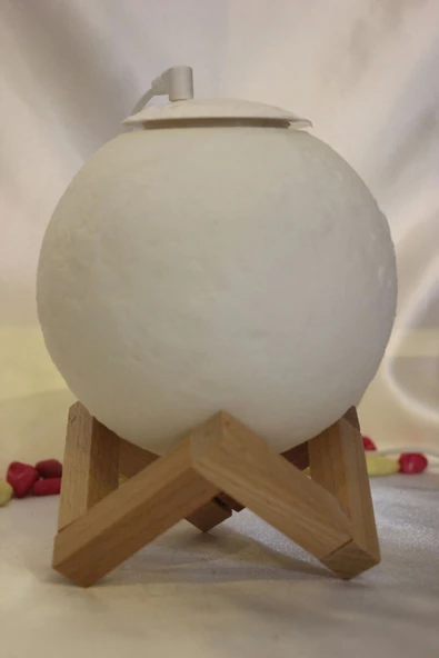 Difüzör Ay Temalı 3 Renk Led Işıklı Soğuk Buhar Nemlendirici - 7