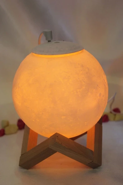 Difüzör Ay Temalı 3 Renk Led Işıklı Soğuk Buhar Nemlendirici - 9