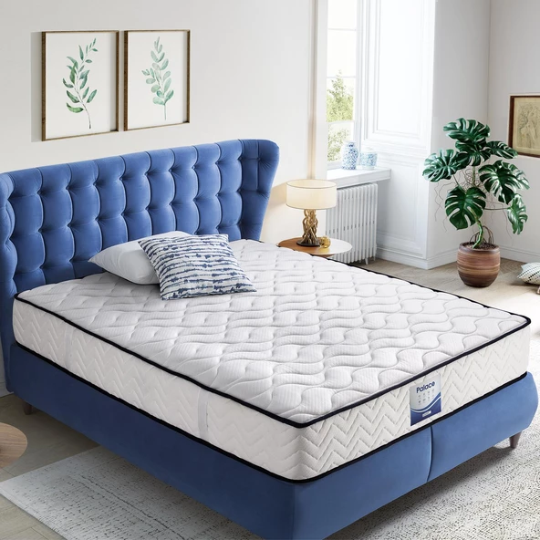Palace Full Ortapedik Paket Yaylı Çift Kişilik Yatak Beyaz 160x200