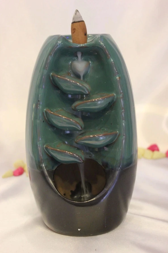 geri akış tütsülük ters akış tütsü seramik feng sui - Resim 8