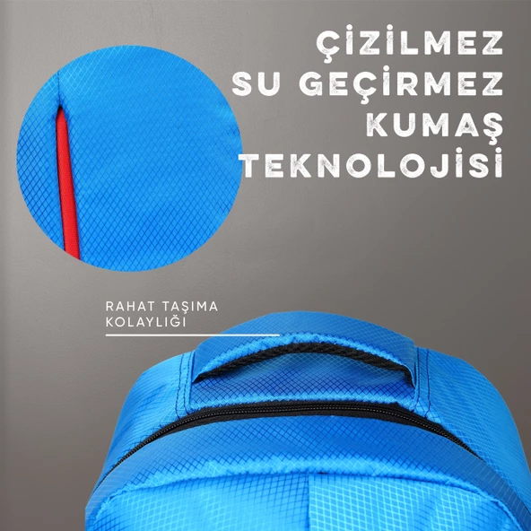 Vegmann Spectra 15,6 inç Notebook Uyumlu Mavi Laptop Sırt Çantası - Resim 6