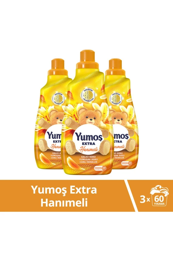 Extra Konsantre Çamaşır Yumuşatıcısı Hanımeli 1440 ml 60 Yıkama 3 Adet