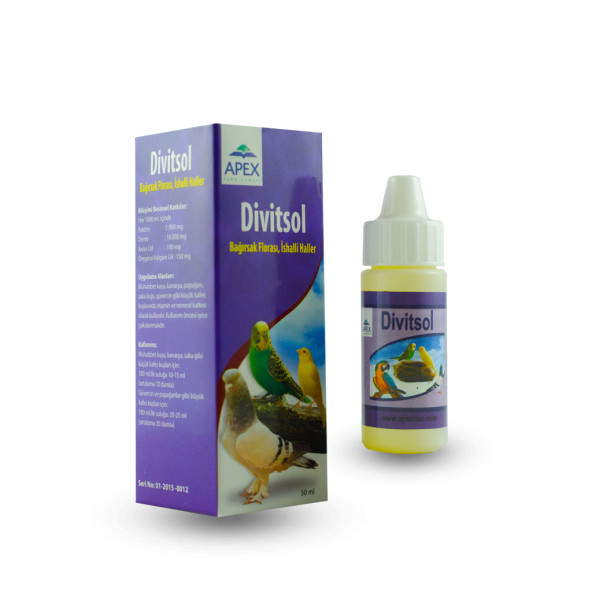 Apex Divitsol Probiotic İshal 30 Ml Bağırsak Florası Düzenleyici - Muhabbet Kuşu ishal Damlası