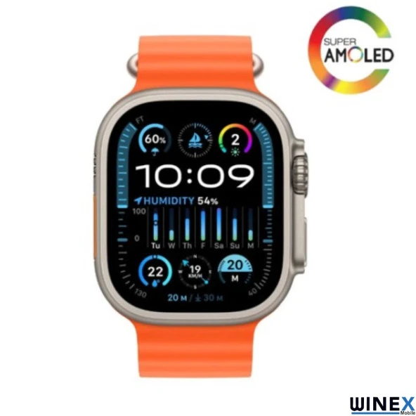 Winex Watch HK9 Ultra 2 Amoled Ekran Android İos HarmonyOs Uyumlu Akıllı Saat Yeşil - 4