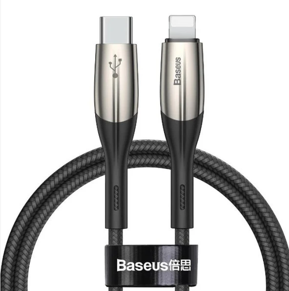 Baseus Super Şarj Örgü Tasarım 1Mt 18W İPhone Şarj Kablo İphone 11 12 13 14 Pro Max Şarj Ve Veri Aktarım